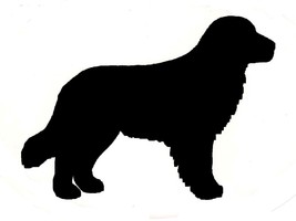 Golden Retriever Dog Canine Decal Black Silhouette Sticker on a Clear Ba... - $5.00