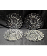 Vintage FOSTORIA Glass 7.75&quot; Salad Plate AMERICAN CLEAR Cube Pattern - S... - €25,03 EUR