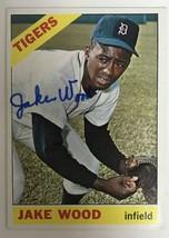 Jake Wood Signed Autographed 1966 Topps Baseball Card - Detroit Tigers - £11.99 GBP
