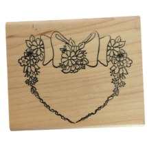 Holly Berry House Rubber Stamp Floral Heart Ribbon Flowers Wedding Card Making - £7.16 GBP