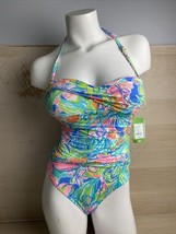 NWT Lilly Pulitzer Women&#39;s Flamenco One-Piece Swimsuit Bennet Blue Size 0 - £78.04 GBP