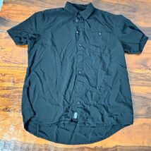 Blend Men's Black Short Sleeve Button-Up Shirt Size L Casual Summer - $28.71