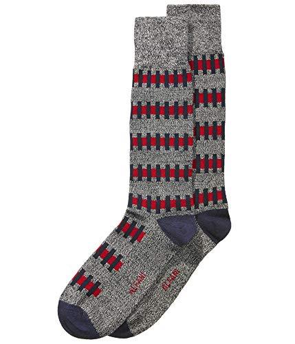 Alfani Men's Overlapping-Stripe Socks (Red, ONE SIZE) - $6.97
