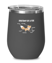 Wine Tumbler Stainless Steel Insulated  Funny Anatomy Of A Fox  - £26.26 GBP