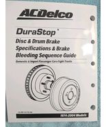 ACDelco DuraStop Brake Bleeding Sequence Guide 1974-2004 Models - $20.84 CAD