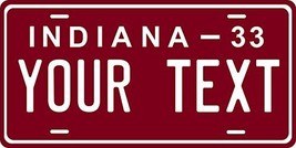 Indiana 1933 Personalized Tag Vehicle Car Auto License Plate - £13.43 GBP