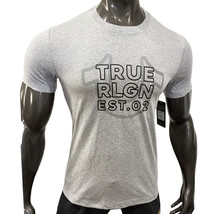 Nwt True Religion Msrp $59.99 Mens Gray Crew Neck Short Sleeve T-SHIRT Size L Xl - £19.80 GBP
