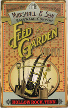 Feed and Garden Supply Rustic Vintage Primitive Metal Sign - £16.03 GBP