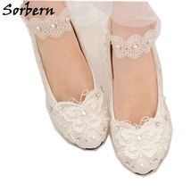 Lace Ankle Strap Butterfly Appliques Beaded Rhinestones Wedding Heels Elegant Mu - £63.76 GBP