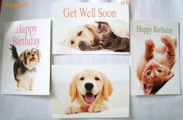 4 Animal Greeting Card w Envelopes 6 1/8 x 4 1/2&quot; IFAW - $5.99