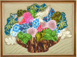 Hawaiian Bouquet: Quilted Art Wall Hanging - £339.66 GBP