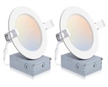 2 Pack Recessed Lighting 4 Inch With Junction Box, 2700K/3000K/4000K/500... - $45.99