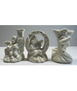 Vintage Ceramic 3 in JOY Christmas Candle Stick Holders - $22.76