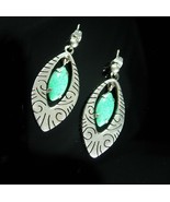 Vintage sterling earrings southwest teardrop 925 silver jewelry pierced ... - $75.00