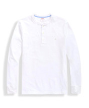Brooks Brothers Mens White Long Sleeve Henley Tee T-Shirt, XXL 2XL 8469-9 - $49.45