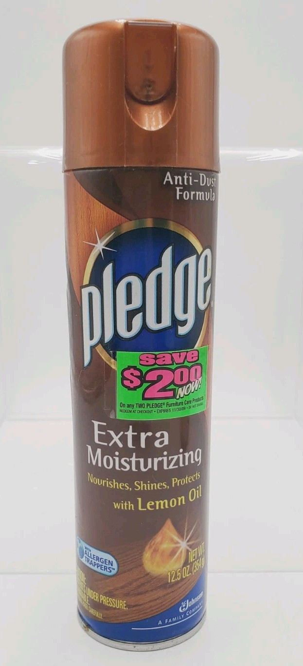 Pledge Furniture Polish Extra Moisturizing w/ Lemon Oil 12.5oz Dated 2007 - $8.11