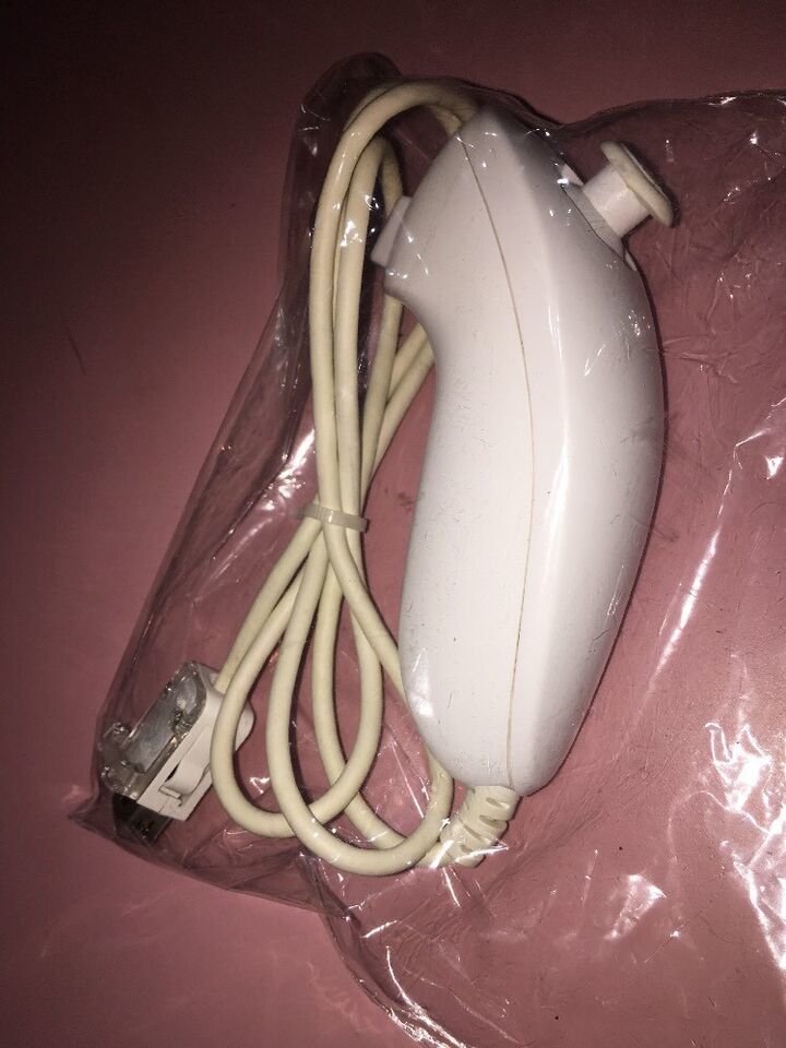 Official nintendo Brand wii nunchuck controller Nun Num Chuck White Preo... - $19.68