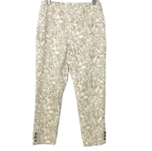Soft Surroundings Pull On Ankle Pants Size Medium Tummy Control Stretch Beige - £17.69 GBP
