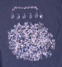 #1626 Lot of 245 Vintage Chandelier Crystal Prisms Glass - 45 Tear Drop - 200 Ro - £95.92 GBP
