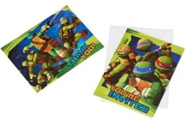 Teenage Mutant Ninja Turtles Birthday Party Invitations, Thank You Cards 8 Pack - £3.10 GBP