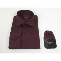 Men's Shirt Hankie CASILA Turkey Cotton Blend Long Sleeves 501770-16 Burgundy image 4