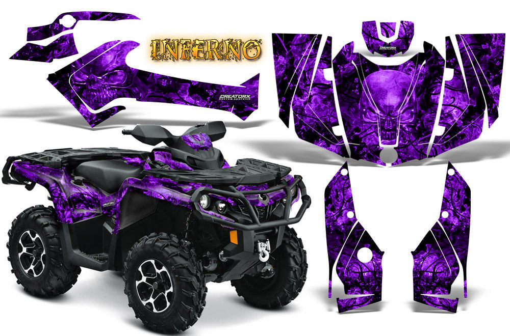 Primary image for CAN-AM OUTLANDER 500 650 800 1000 2013-2016 GRAPHICS KIT CREATORX INFERNO PR