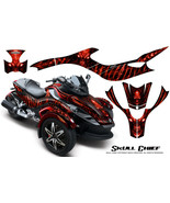 CAN-AM BRP SPYDER RS GS GRAPHICS KIT CREATORX DECALS WRAP SKULL CHIEF RED - $349.15