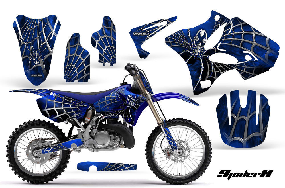 Primary image for YAMAHA YZ125 YZ250 2 STROKE 2002-2012 GRAPHICS KIT DECALS SPIDERX SXBLBLNP