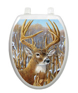 Toilet Tattoos Deer Toilet Lid Decoration Crowning Glory Removable  Vinyl - £17.58 GBP