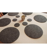 Placemats Coaster Simple Shape Circle Felt Table Mats Set 12 pieces - $36.39 CAD