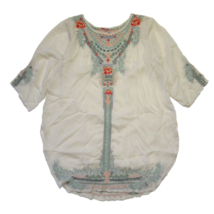 NWT Johnny Was Olive Blossom Tunic in Shell Heavily Embroidered Top XXL ... - $148.50