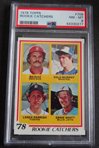 1978 Topps #708 Dale Murphy Parrish RC Rookie Catchers Baseball Card PSA 8 NM-MT - £67.35 GBP