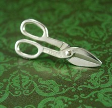 Working Intercast Scissors Vintage Tie Tack barber shears Lapel Pin Work Mechani - £59.95 GBP