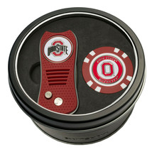 Ohio State Buckeyes NCAA Switchfix Divot Tool w/ Marker Poker Chip Gift Tin - £21.80 GBP