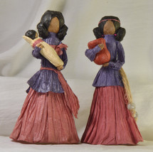 #1676 Crepe Paper - Handmade Dolls - 2 American Indian Girls - $15.00