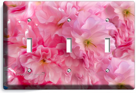 Cherry Blossom Sakura Flowers Cluster Triple Light Switch Wall Plate Cover Decor - £13.37 GBP