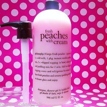 Philosophy Fresh Peaches With Cream Shower Gel 32 Oz Size! New/Sealed! - £56.08 GBP