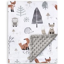 Baby Blanket For Boys Girls Soft Plush Minky Blanket With Double Layer Dotted Ba - £25.27 GBP