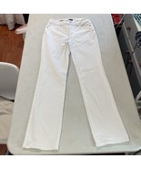 NYDJ Marilyn Straight Leg Jeans Womens 8 White Lift Tuck Mid Rise Stretc... - $18.80