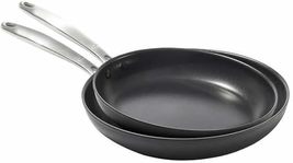 OXO Softworks Frying Pan Skillet 10.5&quot; and 12&quot; Set, 3-Layered German Eng... - £54.78 GBP