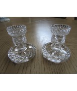 Waterford Crystal Pair of Taper Candlestick Holders Glandore Pattern - $38.56