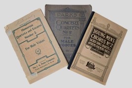 3 Antique All Male Voices Sheet Music Books Chorus Quartets Early 1900s - £15.52 GBP
