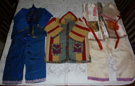 1940s Japanese Childrens Silk Embroider Kimono Hanfu Tsingtao China WW2  - $87.29