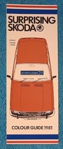 1981 Skoda Super Estelle Range Colour Guide Vintage Color Sales Brochure - Uk - £14.42 GBP