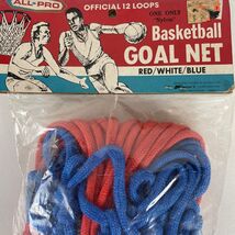 All Pro Nylon Red White And Blue Basketball Goal Net Vintage Official 12... - $9.49