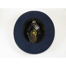 Mens Hat BRUNO CAPELO Australian Wool Wide Brim Fedora Melrose MR371 Navy Blue image 6