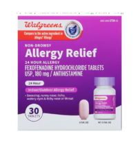 Walgreens 24 Hour Allergy Relief Fexofenadine 30 Tablets Exp 05/2024 - £11.78 GBP