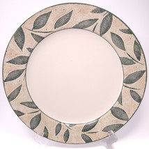 Mikasa Natures Song Chop Plate 12.75in Stoneware Tan Green Round Platter CAA06 - £33.26 GBP