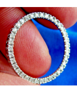 Earth mined Diamond Circle of Life Pendant Designer Medallion 14k White ... - €1.391,98 EUR