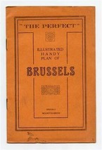The Perfect Illustrated Handy Plan of Brussels with Map 1920&#39;s - $47.52